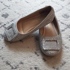 Chase & Chloe Rhinestones Silver Ballet Flats 2